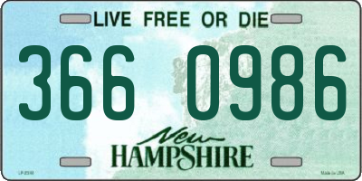 NH license plate 3660986