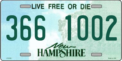 NH license plate 3661002