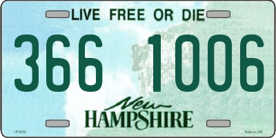 NH license plate 3661006