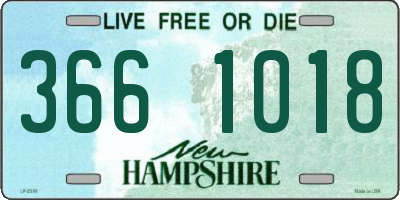 NH license plate 3661018