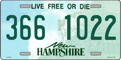 NH license plate 3661022