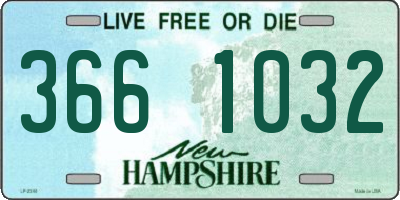 NH license plate 3661032