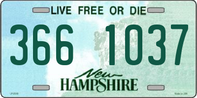 NH license plate 3661037