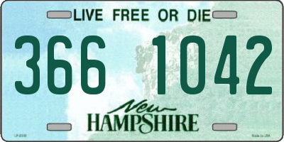 NH license plate 3661042