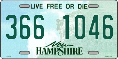 NH license plate 3661046