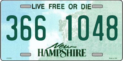 NH license plate 3661048