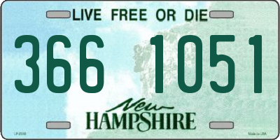 NH license plate 3661051