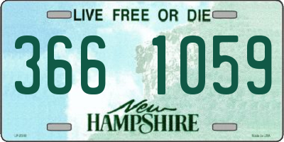NH license plate 3661059