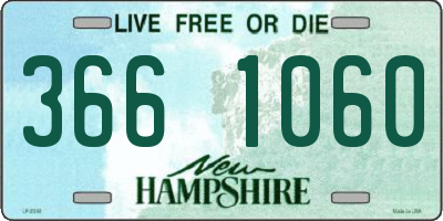 NH license plate 3661060