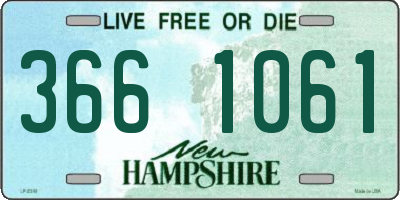 NH license plate 3661061