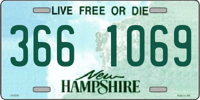 NH license plate 3661069