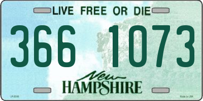 NH license plate 3661073