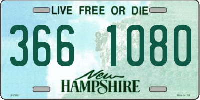 NH license plate 3661080