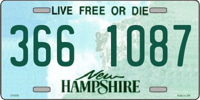 NH license plate 3661087