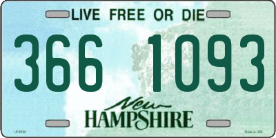NH license plate 3661093