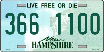 NH license plate 3661100