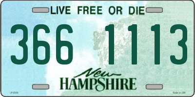 NH license plate 3661113
