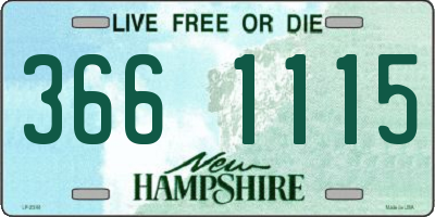 NH license plate 3661115