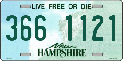 NH license plate 3661121