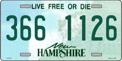 NH license plate 3661126