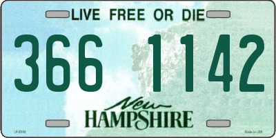 NH license plate 3661142
