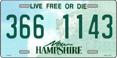 NH license plate 3661143