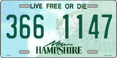 NH license plate 3661147