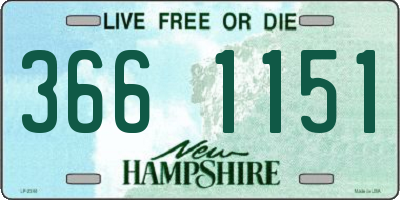 NH license plate 3661151