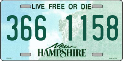 NH license plate 3661158