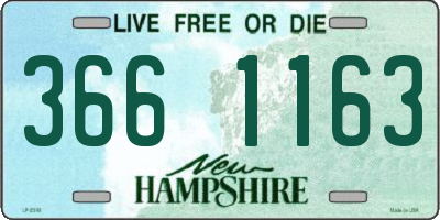 NH license plate 3661163
