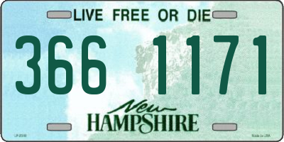 NH license plate 3661171