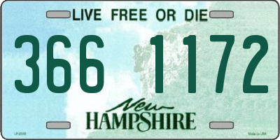 NH license plate 3661172