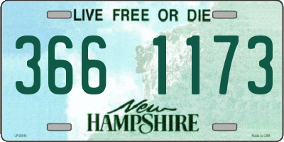 NH license plate 3661173