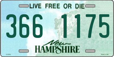NH license plate 3661175