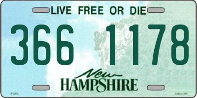 NH license plate 3661178