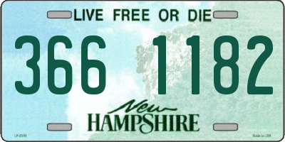 NH license plate 3661182