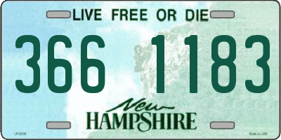 NH license plate 3661183