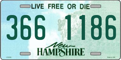 NH license plate 3661186