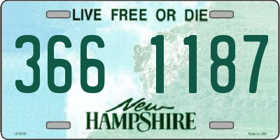NH license plate 3661187
