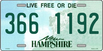 NH license plate 3661192