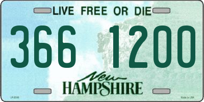 NH license plate 3661200