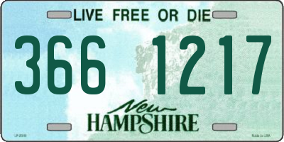 NH license plate 3661217
