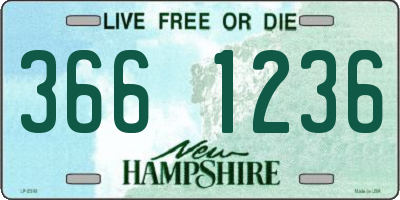 NH license plate 3661236