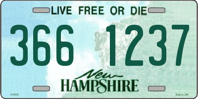 NH license plate 3661237