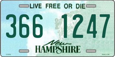 NH license plate 3661247