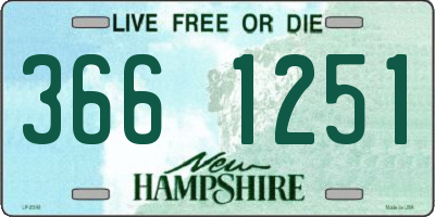 NH license plate 3661251