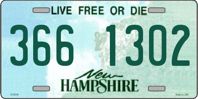 NH license plate 3661302