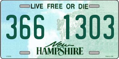 NH license plate 3661303