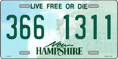 NH license plate 3661311