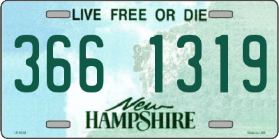NH license plate 3661319